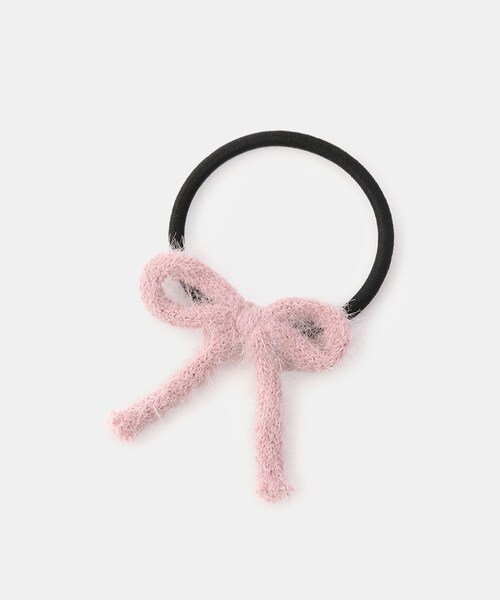 ROPE' PICNIC(ロペピクニック)の「シャギーリボンゴム2個セット(ヘアゴム・キッズ・ライトグレー/ピンク・F)」の5枚目の写真