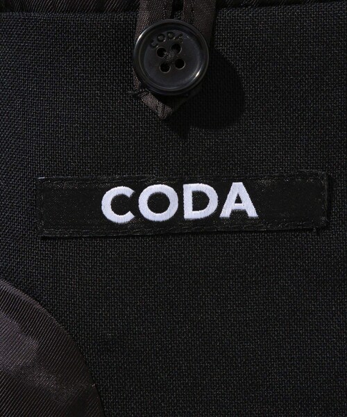 ADAM ET ROPE'（アダムエロペ）の「【CODA/コーダ】WOOL CUT OFF DOUBLE BREASTED LENTO BLAZER（テーラードジャケット・メンズ・ブラック・1/2）」の9枚目の写真
