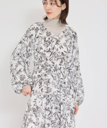 ROPE' | シアープリントボリュームスリーブワンピース(ワンピース)