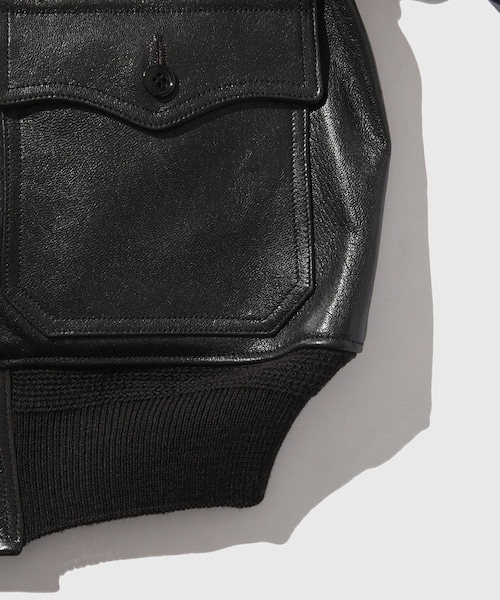 ADAM ET ROPE'(アダムエロペ)の「【BUZZ RICSONS WILLIAM GIBSON COLLECTION】BLACK G-1(ライダースジャケット・メンズ・ブラック・40/42/44)」の9枚目の写真