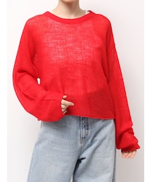 Ungrid | モヘヤ混シアーニット(ニット/セーター)