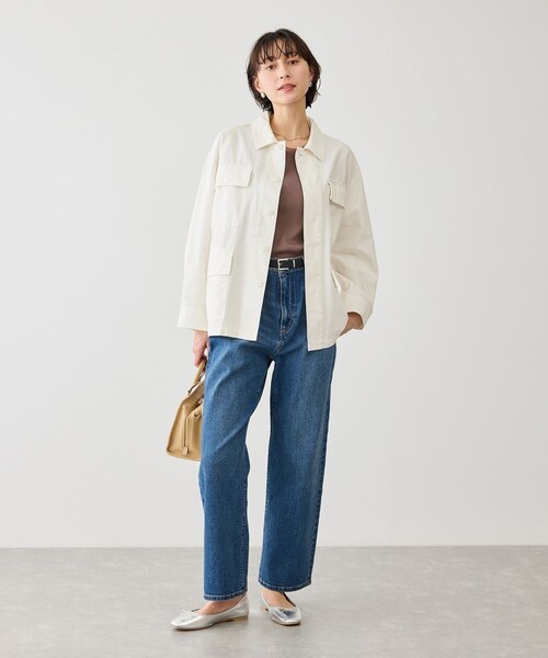 ROPE' PICNIC（ロペピクニック）の「ミリタリーブルゾン（ブルゾン・レディース・オフホワイト/カーキ・F）」の14枚目の写真