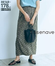 slattgir | 高身長　小花柄ロングスカート（トールサイズ）Essenave(スカート)