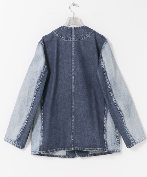 URBAN RESEARCH（アーバンリサーチ）の「Nomat　TWO-TONE DENIM PIPING JACKET（デニムジャケット・レディース・SAX BLUE・2）」の7枚目の写真
