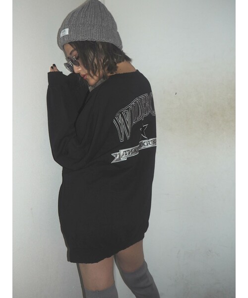 GYDA(ジェイダ)の「WIDEBOYSドルマンスウェットTOPS(その他トップス・レディース・ブラック/ベージュ/グレー/ブルー/ネイビー・F)」の20枚目の写真