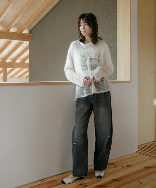 URBAN RESEARCH ROSSO（アーバンリサーチロッソ）の「YENN　CURVED SEAM DENIM PANTS（デニムパンツ・レディース・GRAY・36/38/40）」の8枚目の写真