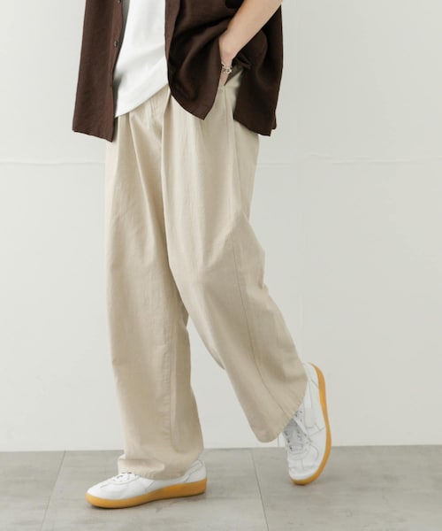 SENSE OF PLACE by URBAN RESEARCH（センスオブプレイスバイアーバンリサーチ）の「ドライタッチワイドパンツ（その他パンツ・メンズ・BLACK/GREIGE/GREEN・M/L）」の2枚目の写真