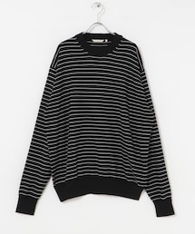 FARAH High Gauge Striped Crew-Neck Sweater