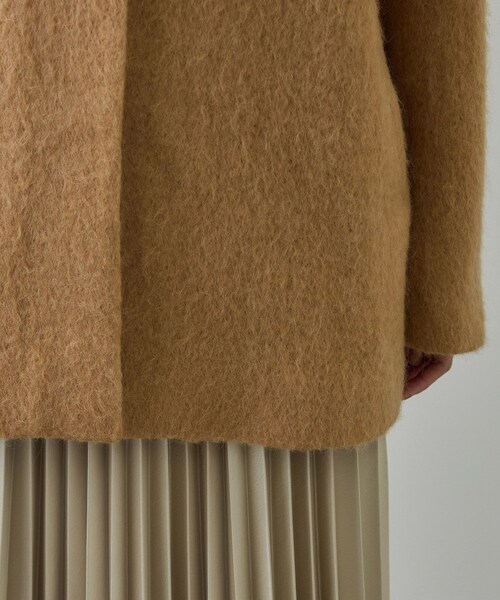 ROPE'（ロペ）の「ウールモヘヤノーカラーミドル丈コート（その他アウター・レディース・ベージュ・F）」の15枚目の写真