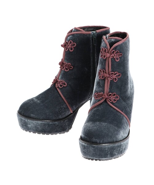 merry jenny（メリージェニー）の「チャイナブーツ（ブーツ・レディース・ブラック/ブルー/パープル・M/L）」の3枚目の写真