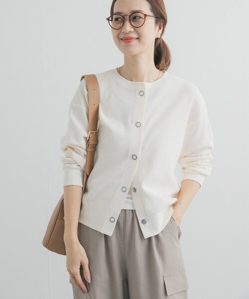 URBAN RESEARCH DOORS（アーバンリサーチドアーズ）の「ライトタックフライスカーディガン（カーディガン/ボレロ・レディース・NATURAL/L.BLUE/CHARCOAL・Free）」の18枚目の写真