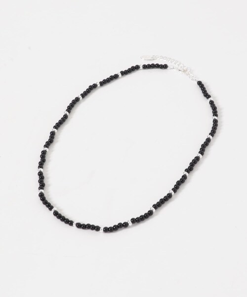 SMELLY（スメリー）の「ブラックビーズネックレス（ネックレス・メンズ・BK/SV・-）」の5枚目の写真