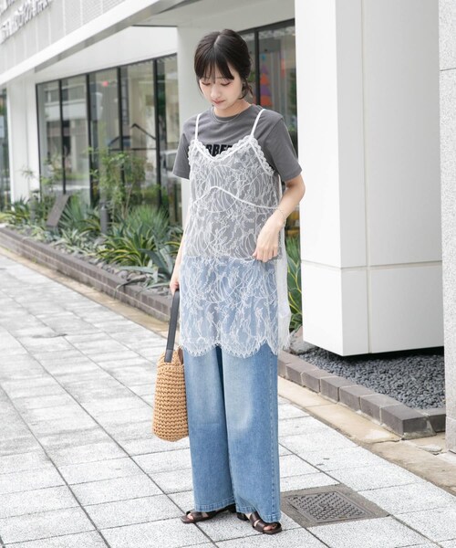 ITEMS URBANRESEARCH(アイテムズ アーバンリサーチ)の「レースキャミソール(キャミソール・レディース・WHT/BLK・Free)」の9枚目の写真