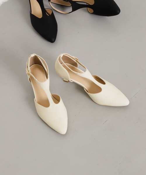 SENSE OF PLACE by URBAN RESEARCH(センスオブプレイスバイアーバンリサーチ)の「Tストラップパンプス(パンプス・レディース・BLACK/IVORY/SILVER・S/M/L)」の6枚目の写真