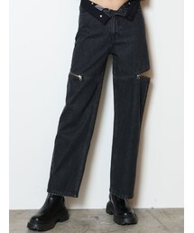 MURUA | サイドジップカットオフデニム(デニムパンツ)