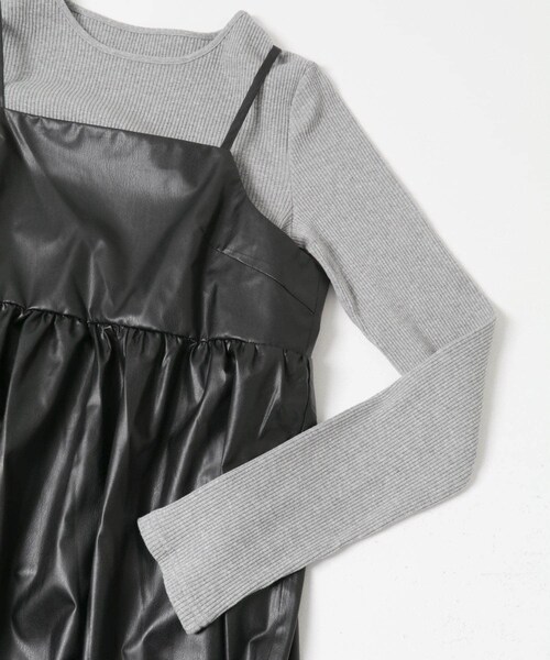 ITEMS URBANRESEARCH(アイテムズ アーバンリサーチ)の「インナーセットキャミワンピース(ワンピース・レディース・GRY×BLK/BEG×BRN/BRN×BLK・FREE)」の12枚目の写真