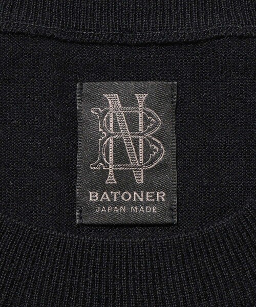 ADAM ET ROPE'（アダムエロペ）の「【BATONER/バトナー】SUPERIOR MERINO CREW NECK（ニット/セーター・メンズ・ブラック・2/3/4）」の9枚目の写真