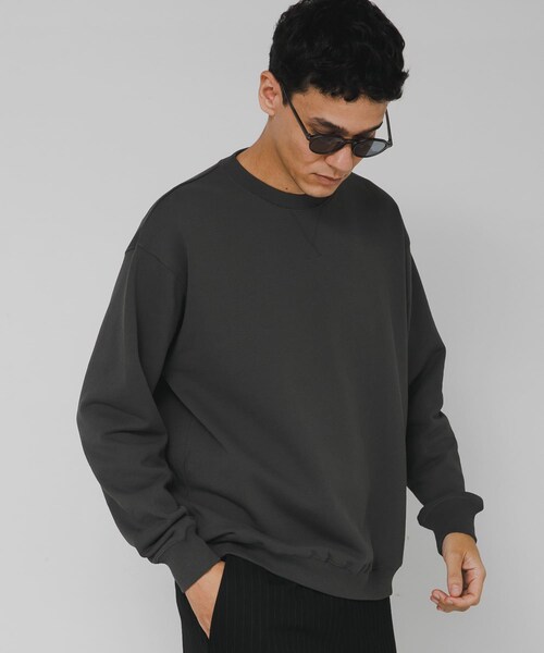 URBAN RESEARCH Sonny Label（アーバンリサーチサニーレーベル）の「ヘビーウェイトコットンベーシックスウェット（スウェット・メンズ・ネイビー/ブラック/チャコール/杢グレー/ダークブラウン・S/M/L/XL）」の16枚目の写真