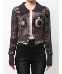 EMODA | シャギープレーティングジップトップス(ニット/セーター)