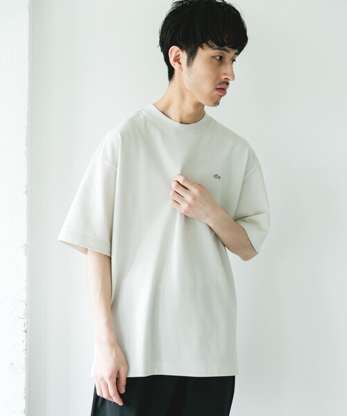 URBAN RESEARCH DOORS(アーバンリサーチドアーズ)の「『別注』LACOSTE×DOORS MOSS STITCH SHORT-SLEEVE T-SHIRTS(Tシャツ/カットソー・メンズ・HAMMAM/SOJA/BUFFALO/GRAPHITE・3/4/5)」の7枚目の写真