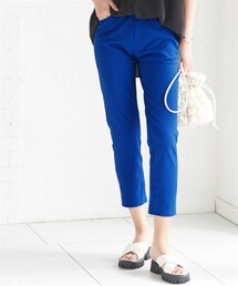 nissen | 大きいサイズ２ＷＡＹストレッチひんやりカットソークロップドパンツ（ゆったり太もも）(スウェットパンツ)