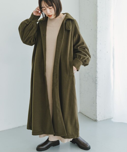 ITEMS URBANRESEARCH（アイテムズ アーバンリサーチ）の「スタンドカラーコート（ステンカラーコート・レディース・L.BEG/BLK/OLV・FREE）」の22枚目の写真