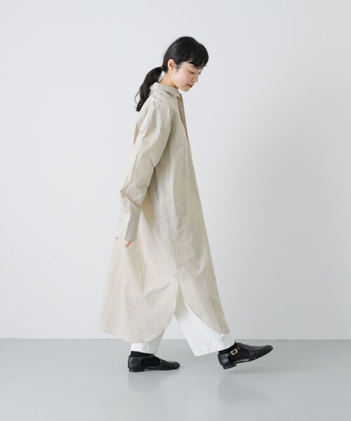 かぐれ（カグレ）の「ワイドシャツワンピース（ワンピース・レディース・BLUE/L/BEIGE・Free）」の5枚目の写真