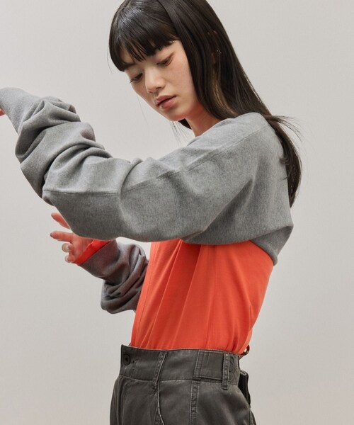 ADAM ET ROPE'（アダムエロペ）の「ボレロニットビスチェ（ベスト・レディース・ブラック/グレー・F）」の14枚目の写真