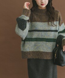 ITEMS URBANRESEARCH | マルチボーダーニット(ニット/セーター)