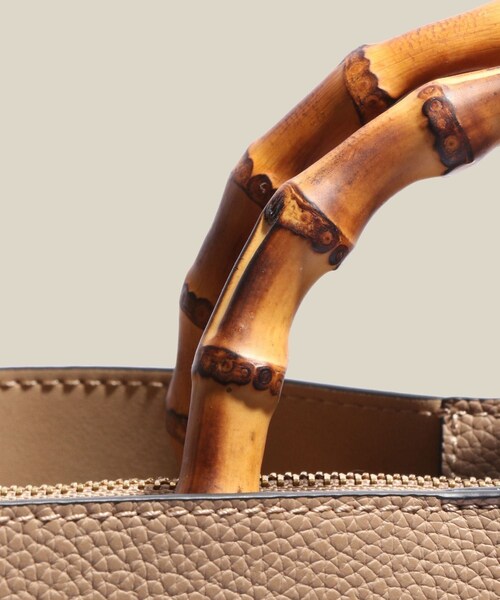 ROPE'（ロペ）の「【E'POR】BAMBOO BAG Large/A4対応・通勤・26SS新色（トートバッグ・レディース・ブラック系/オフホワイト/ベージュ系/グレー・F）」の13枚目の写真