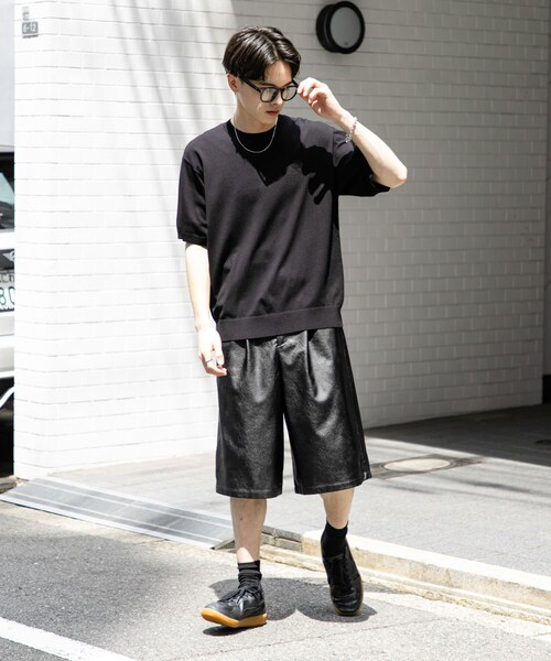 SENSE OF PLACE by URBAN RESEARCH(センスオブプレイスバイアーバンリサーチ)の「クルーネックニットショートスリーブTシャツ(ニット/セーター・メンズ・BLACK/BROWN/GREEN・M/L)」の10枚目の写真