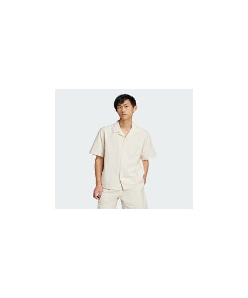 adidas(アディダス)の「エッセンシャルズ シアサッカー半袖シャツ(トップス・メンズ・ブラック/ホワイト・XS/S/M/L/XL/2XL/3XL/4XL/5XL/6XL/J/2XS/J/XS/J/S/J/M/J/L/J/XL/J/2XL/J/3XL/J/4XL)」の5枚目の写真