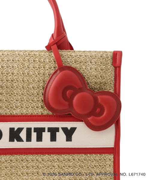VIS(ビス)の「【HELLO KITTY×VIS】日焼けデザイン ハローキティ雑材トートバッグ(トートバッグ・レディース・ブラック系/レッド系/その他・F)」の22枚目の写真