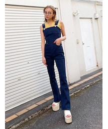 EMODA | フレアデニムサロペット(サロペット/オーバーオール)