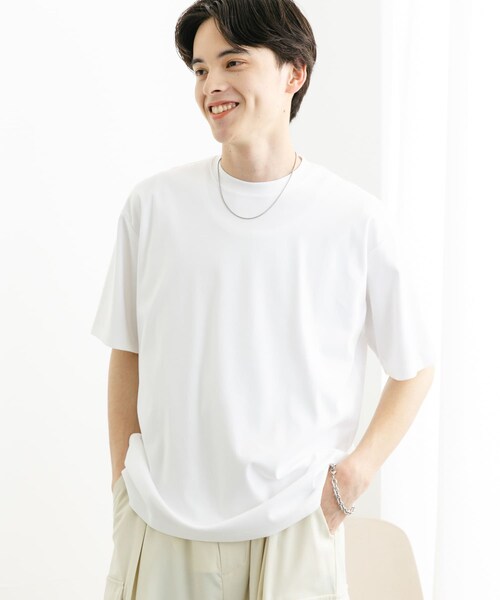 SENSE OF PLACE by URBAN RESEARCH(センスオブプレイスバイアーバンリサーチ)の「コットンスムースショートスリーブTシャツ(Tシャツ/カットソー・メンズ・WHITE/BLUE/BEIGE/BLACK・M/L)」の12枚目の写真