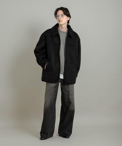 SENSE OF PLACE by URBAN RESEARCH（センスオブプレイスバイアーバンリサーチ）の「アソートボアブルゾン（ブルゾン・メンズ・BLK×CHA/BLK×BLK/GRY×KHK・M/L）」の12枚目の写真