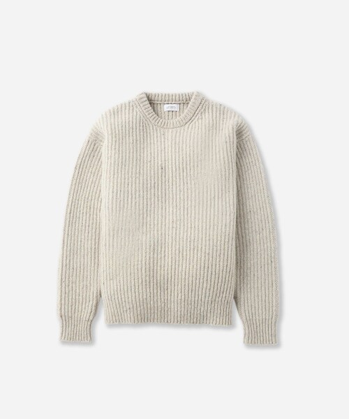 Saturdays NYC（サタデーズ ニューヨークシティ ）の「Atkins Speckled Sweater（ニット/セーター・レディース・オフホワイト/ワイン・L/M/S/XL）」の3枚目の写真