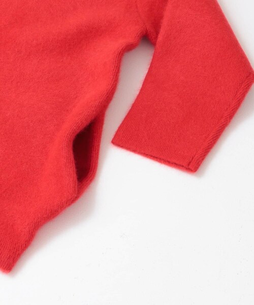 URBAN RESEARCH ROSSO（アーバンリサーチロッソ）の「ELENDEEK　CN RACCOON MIX WCD（カーディガン/ボレロ・レディース・IVY/LGRY/RED/MINT/BEG・1/2）」の10枚目の写真