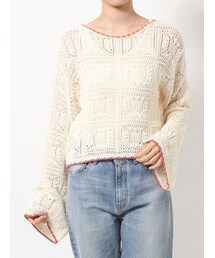 Ungrid | 透かし編みフレアスリーブニット(ニット/セーター)