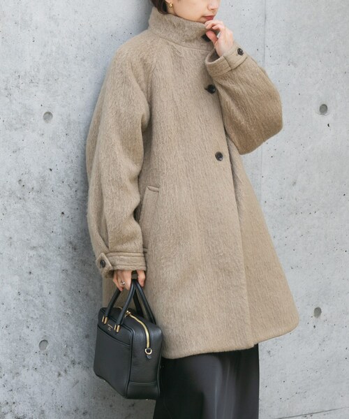 URBAN RESEARCH(アーバンリサーチ)の「バルカラーシャギーコート(テーラードジャケット・レディース・BEIGE/L.BLUE・FREE)」の3枚目の写真
