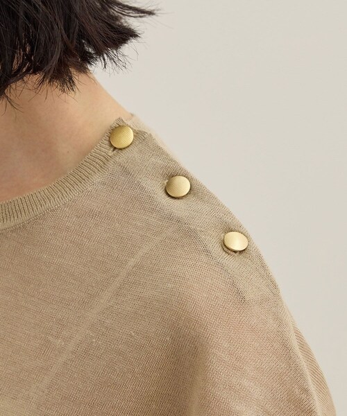 ROPE'（ロペ）の「ラミー フレンチスリーブプルオーバー/サマーニット（ニット/セーター・レディース・ベージュ/ネイビー/ブルー・F）」の21枚目の写真