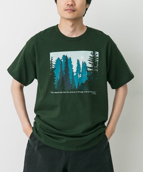 URBAN RESEARCH DOORS（アーバンリサーチドアーズ）の「LIBERTY GRAPHICS　Forest Wilderness（Tシャツ/カットソー・メンズ・F.GREEN・L/XL）」の12枚目の写真