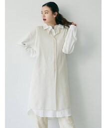 dazzlin | バイカラーシャツワンピース(ワンピース)