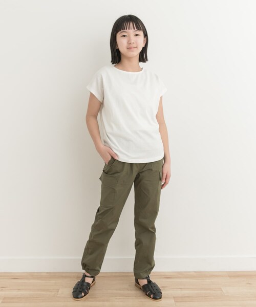 URBAN RESEARCH DOORS(アーバンリサーチドアーズ)の「『親子リンク』add fabrics防汚Tシャツ(KIDS)(その他トップス・キッズ・ORANGE/WHITE・105/120/135/150)」の20枚目の写真
