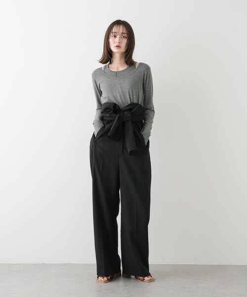 SENSE OF PLACE by URBAN RESEARCH(センスオブプレイスバイアーバンリサーチ)の「テーラードジャンプスーツ(サロペット/オーバーオール・レディース・BLACK/BEIGE・S/M)」の5枚目の写真