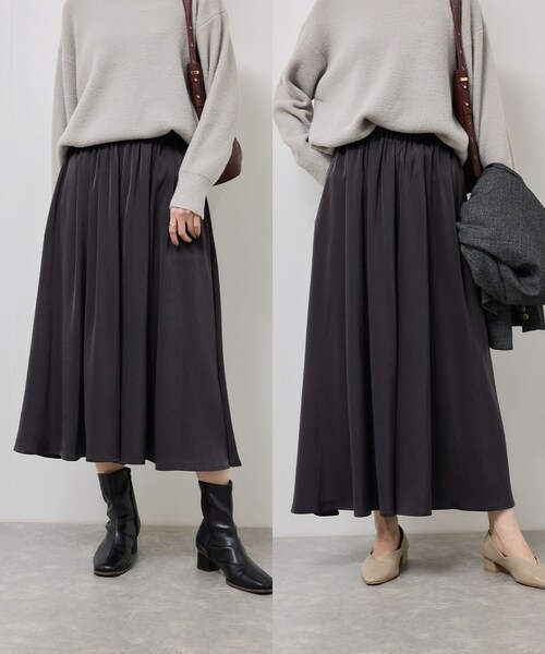 ROPE' PICNIC（ロペピクニック）の「イージースカーチョ/着丈が選べる（その他パンツ・レディース・チャコール/ダークブラウン/ベージュ・M/MT）」の3枚目の写真