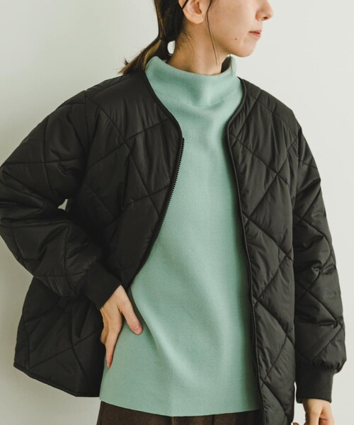 ITEMS URBANRESEARCH(アイテムズ アーバンリサーチ)の「中綿キルトノーカラージャケット(その他アウター・レディース・CHA/L.BEIGE/BEG/BLK・FREE)」の12枚目の写真