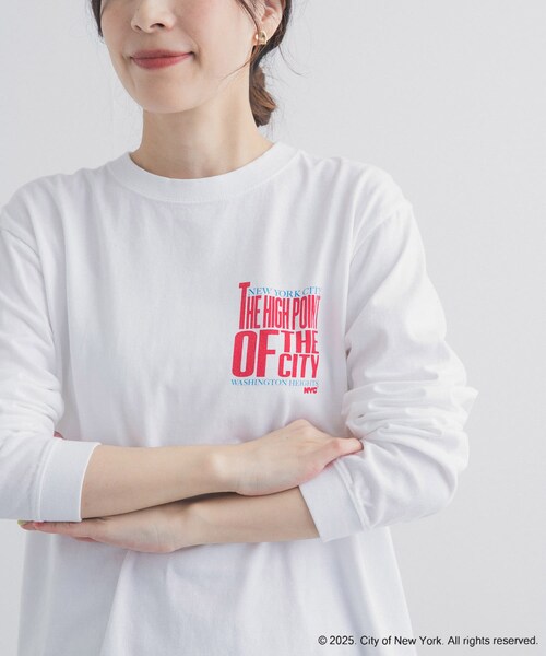 URBAN RESEARCH DOORS(アーバンリサーチドアーズ)の「GOOD ROCK SPEED NYC LONG-SLEEVE SHIRTS(Tシャツ/カットソー・レディース・WHITE・One)」の5枚目の写真