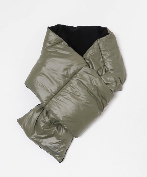 ITEMS URBANRESEARCH（アイテムズ アーバンリサーチ）の「ダウンマフラー（マフラー・メンズ・KHK/BLK・-）」の10枚目の写真