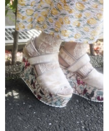 merry jenny | spangleベロア厚底サンダル(サンダル)